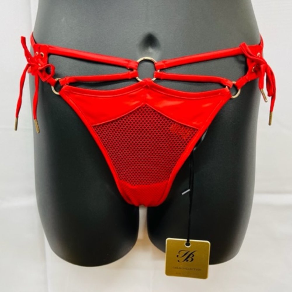 Honey Birdette Ganieve Red Brief, Size XS- NEW WITH TAGS